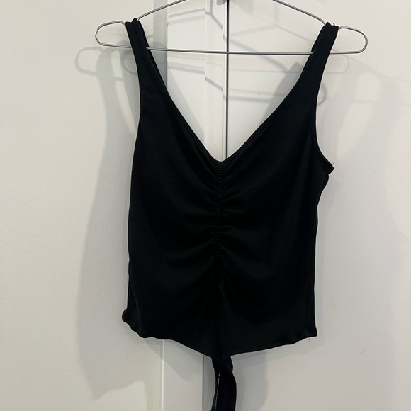 Open Edit center ruched bodysuit in black - Picture 8 of 8